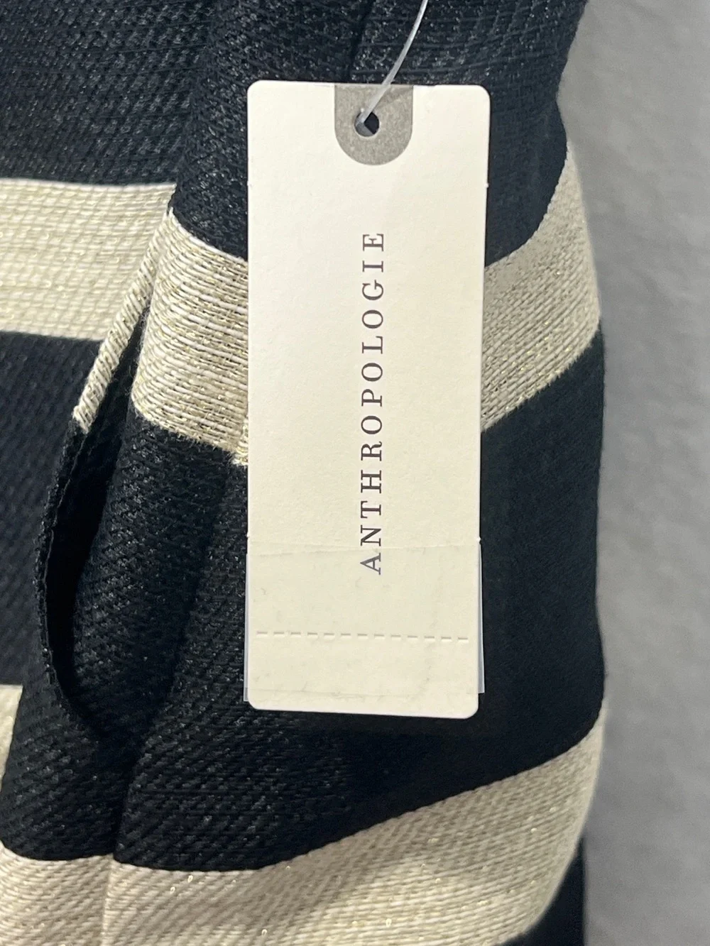 NWT Hutch Anthropologie Metallic Thread Stripes A-Line Skirt Size 8 Gold Black